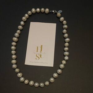 Hand Strung Classic Authentic White Potato Pearl Necklace